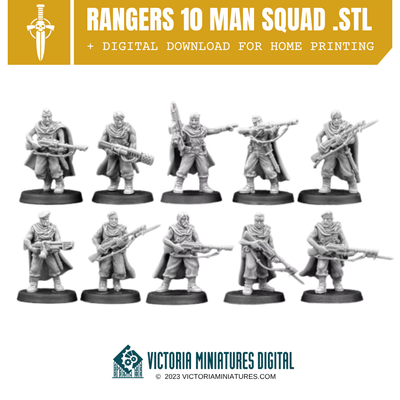 Rangers 10 Man Squad Remastered (FM) Victoria Miniatures