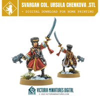 Ursula Chenkova Svargan Colonel .STL Download Victoria Miniatures