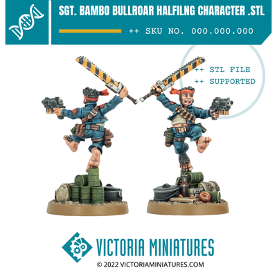 Sgt. Bambo Bullroar Halfilng Character .STL Files