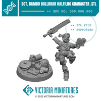 Sgt. Bambo Bullroar Halfilng Character .STL Files