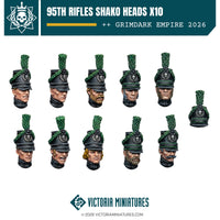 95th Rifles Shako Heads (Male) Victoria Miniatures