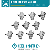 Slouch Hat Heads Male x10