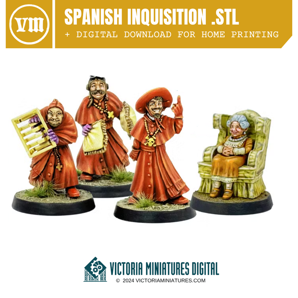 Spanish Inquisition .STL Download Victoria Miniatures