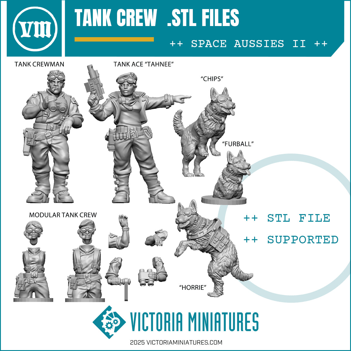 Tank Crew and Dogs .STL Download
