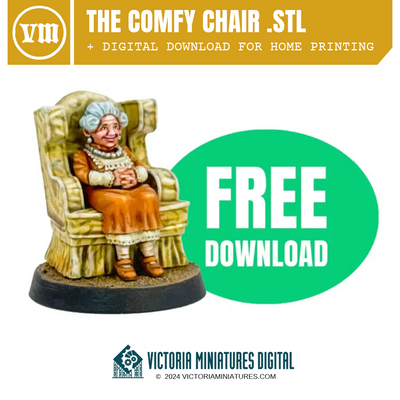 The Comfy Chair FREE .STL Download Victoria Miniatures