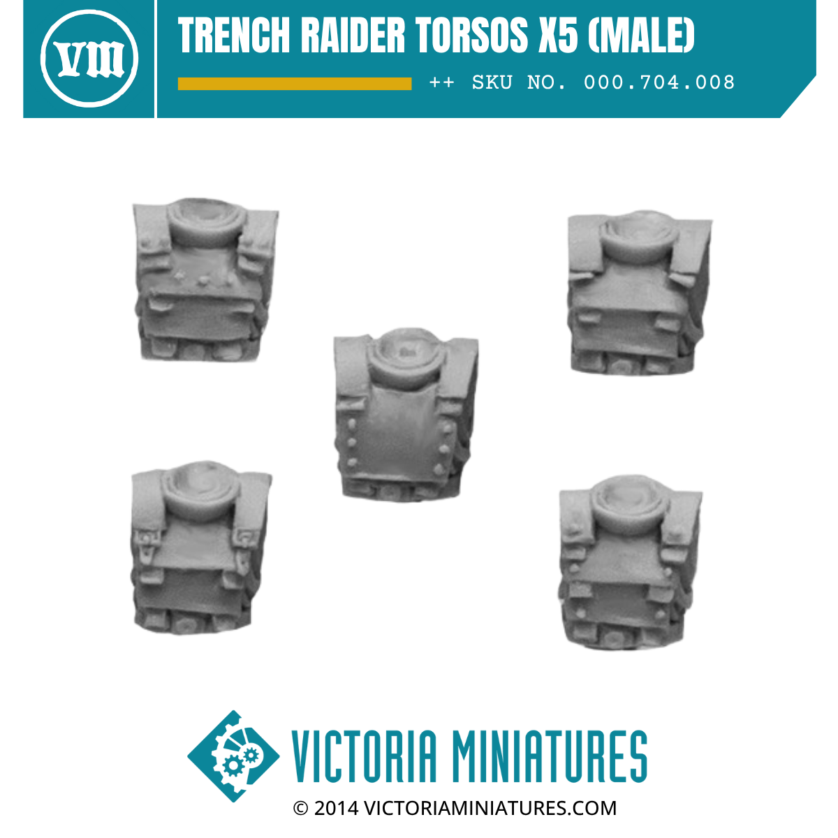 Trench Raider Torsos x5 (male)