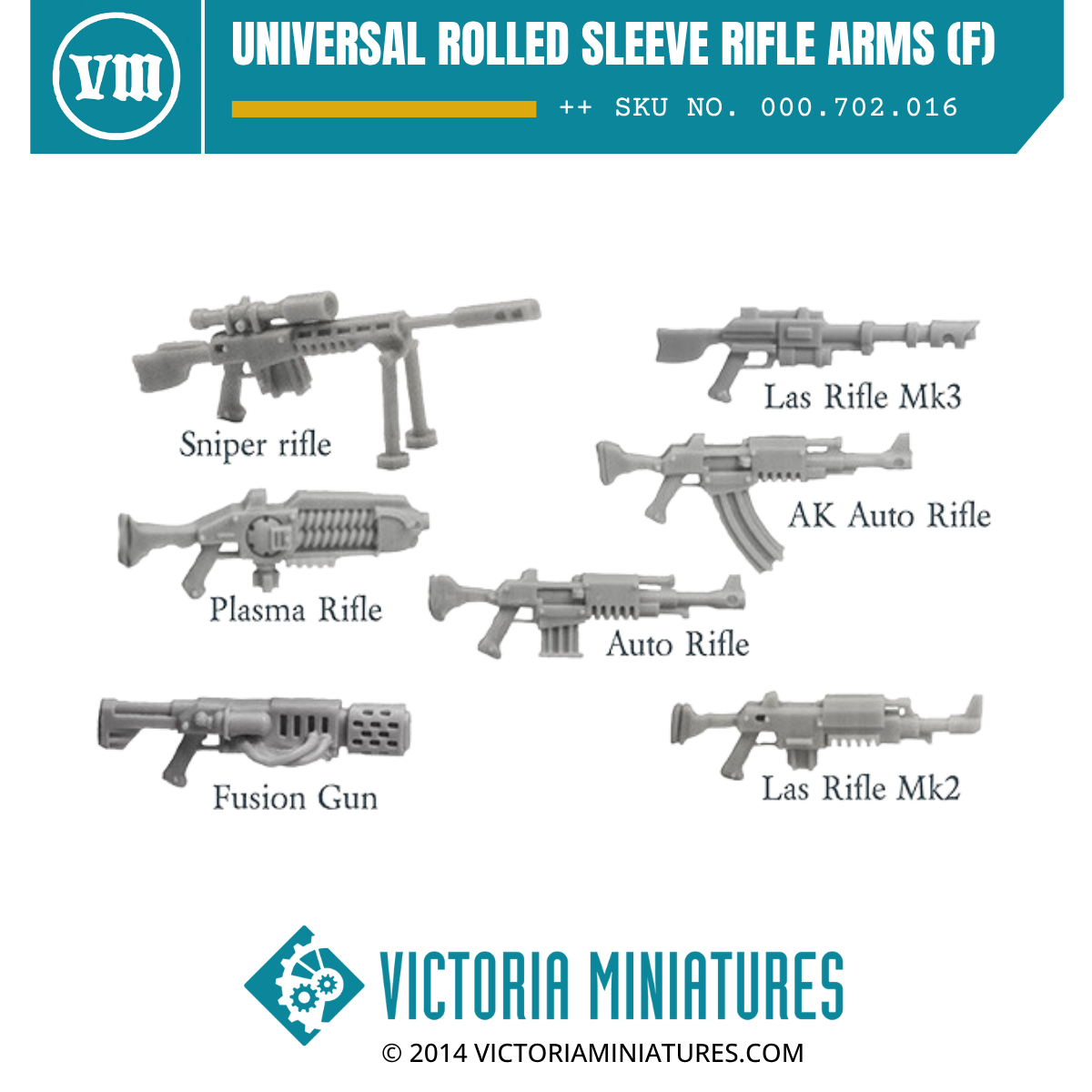 Universal Rolled Sleeve Rifle Arms (female)