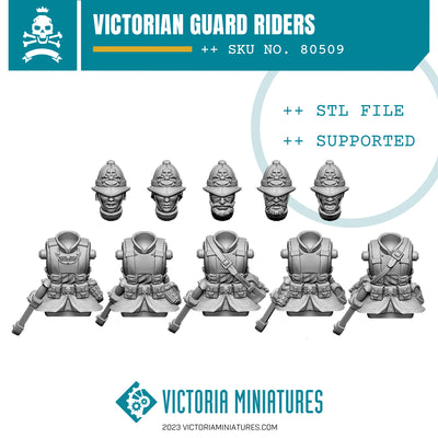 Victorian Guard Riders Torsos and Heads x5 .STL Download