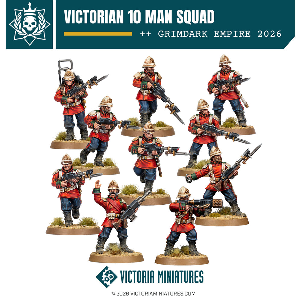 Victorian 10 Man Squad Victoria Miniatures