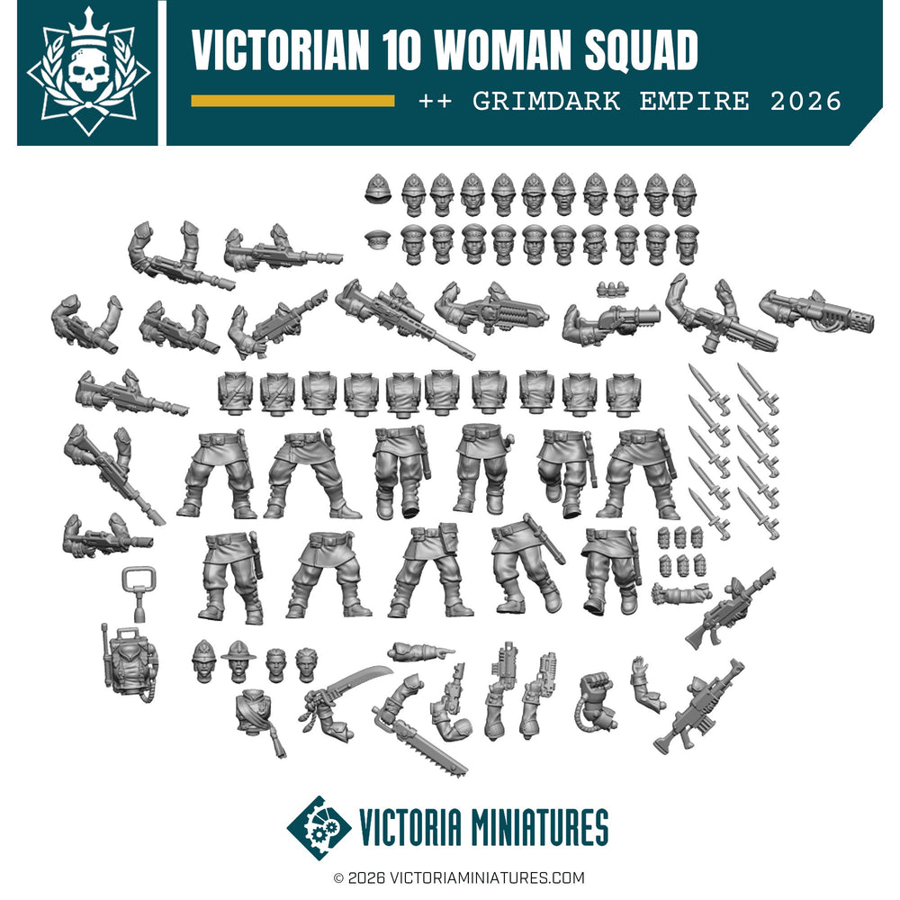 Victorian 10 Woman Squad Victoria Miniatures