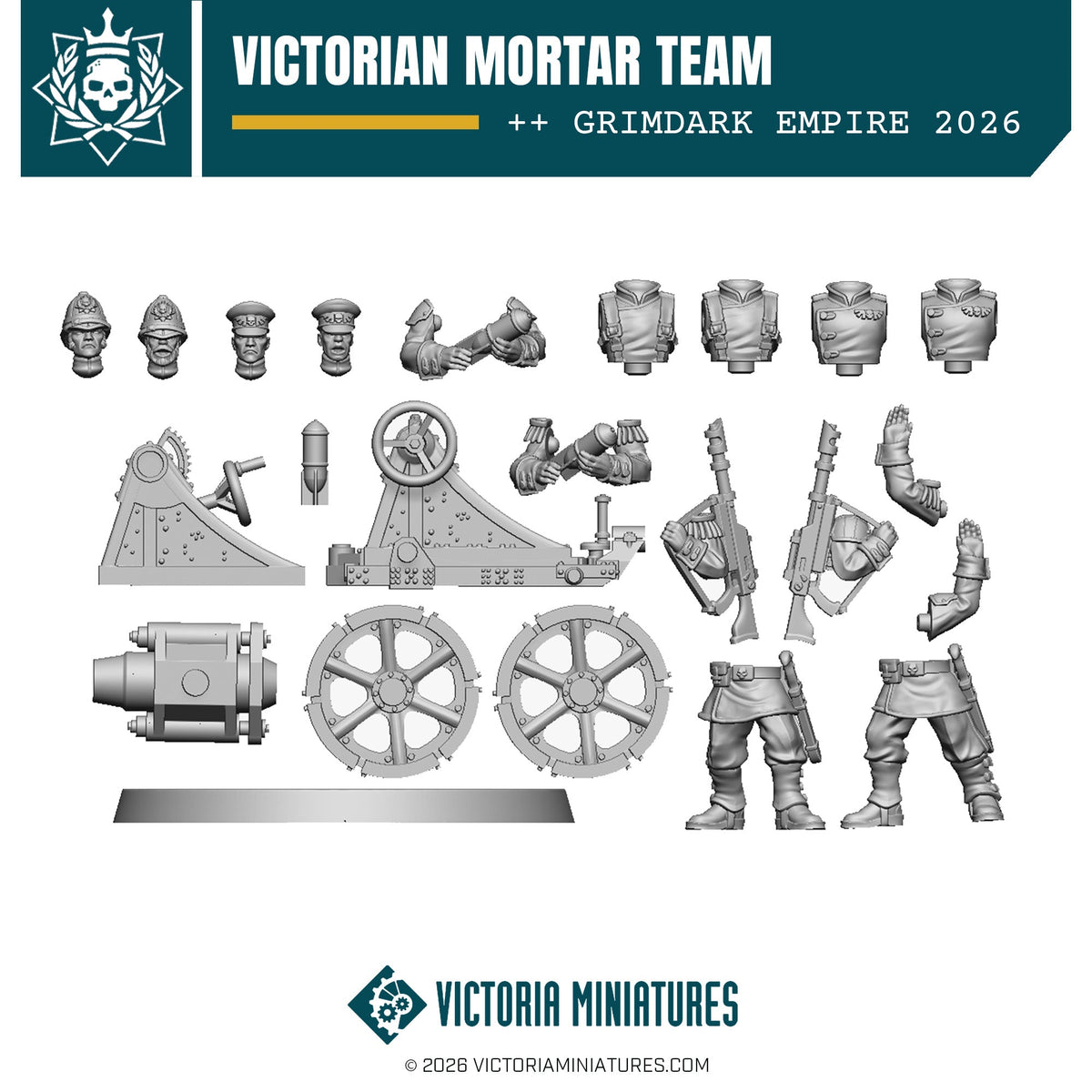Victorian Mortar Team Victoria Miniatures