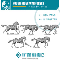 Rough Rider Horses x5 .STL Download