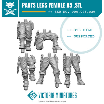 Van Diemen's World Devils Pants Legs Female x5 .STL Download