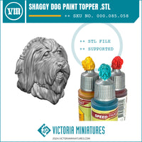 Shaggy Dog Paint Bottle Topper Swatch .STL