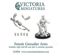 Female Grenadier arms (1 pair) resin