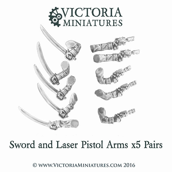 10 Sword and Laser Pistol Arms