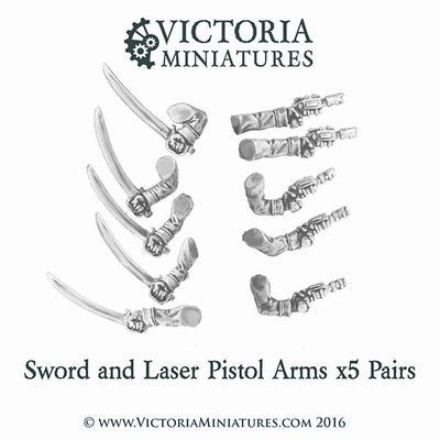 10 Sword and Laser Pistol Arms