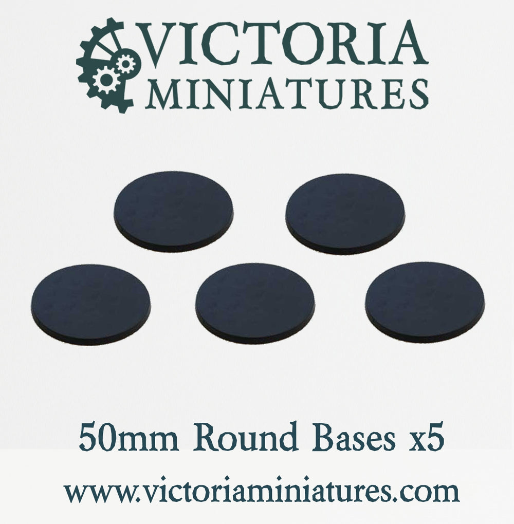 5 x 50mm Round Bases