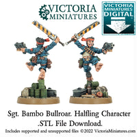 Sgt. Bambo Bullroar Halfilng Character .STL Files