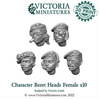 Character Beret Heads Female x5