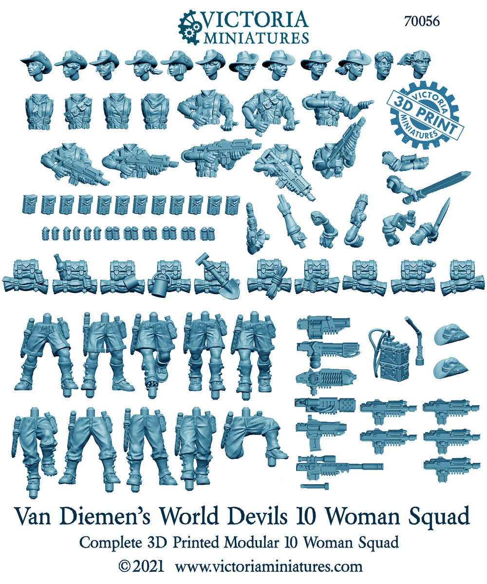 Van Diemen's World Devils 10 Woman Squad.