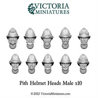 Pith Helmet Heads Male x10