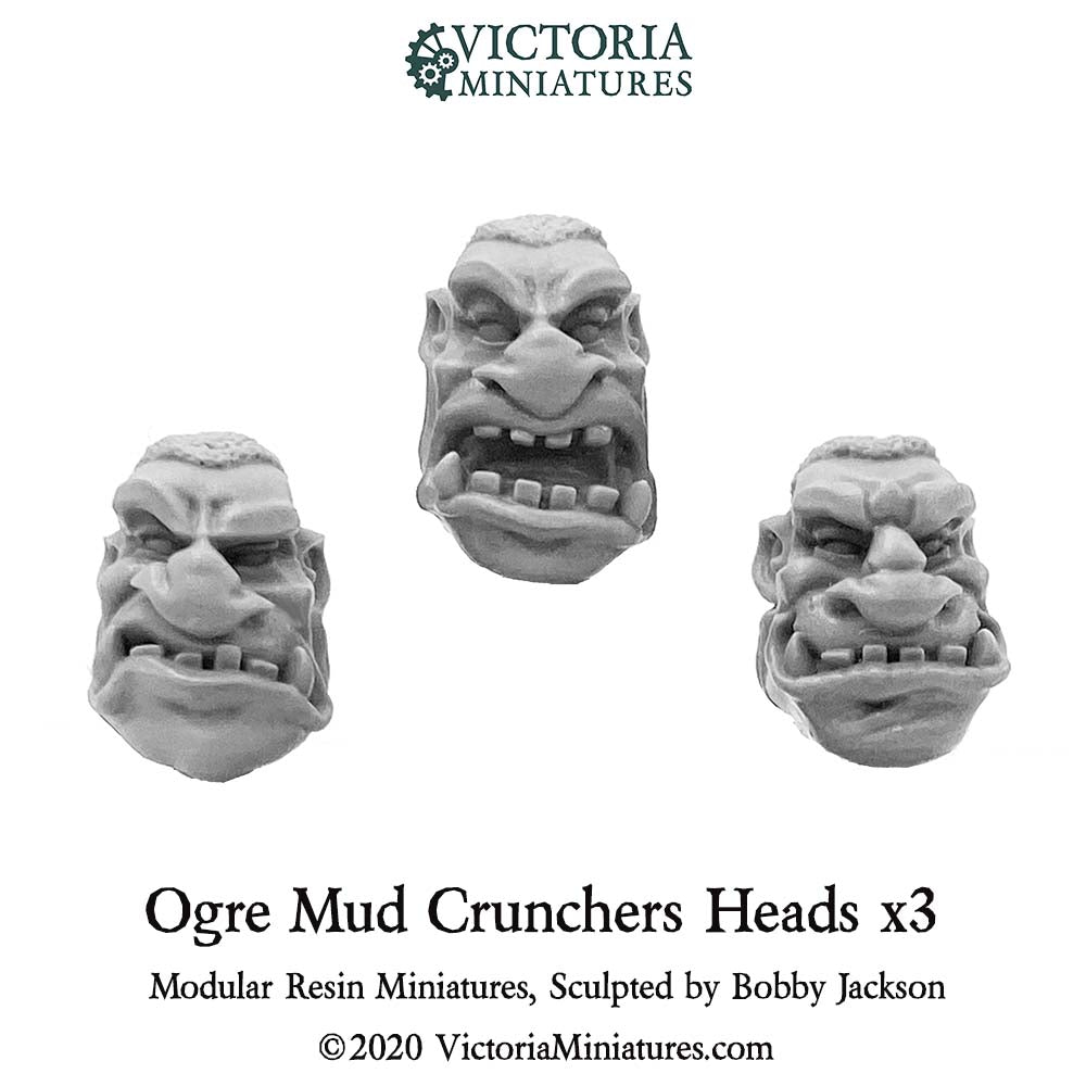 Ogre Mud Crunchers Heads x3