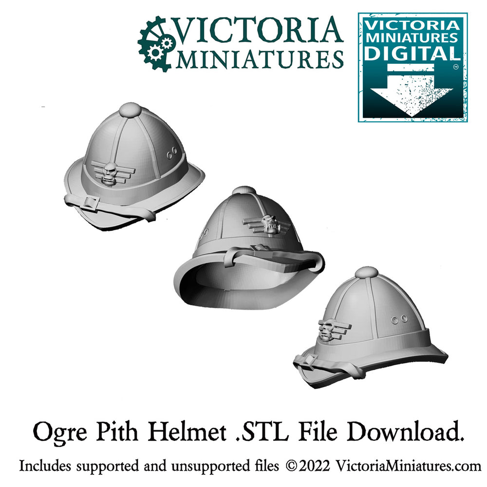 Ogre Mudcruncher Pith Helmet .STL Download