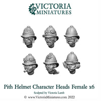 Pith Helmet Character Heads Female x6