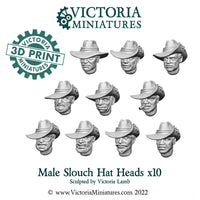 Slouch Hat Heads Male x10