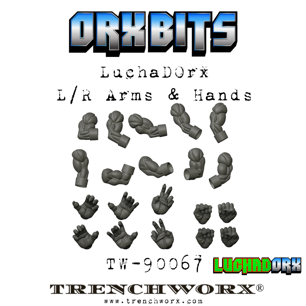 LuchaDOrx Left & Right Arms & Hands (X5)