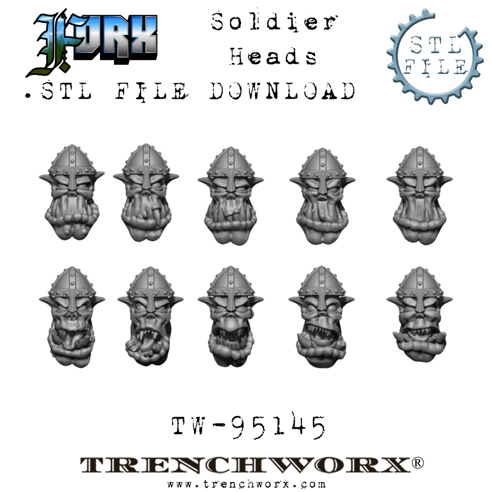 FOrx Orc Army Battle Bundle .STL Download