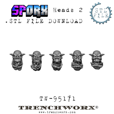 SpOrx Orc Heads .STL Download