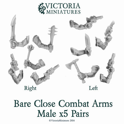 10 Bare Close Combat Arms Male