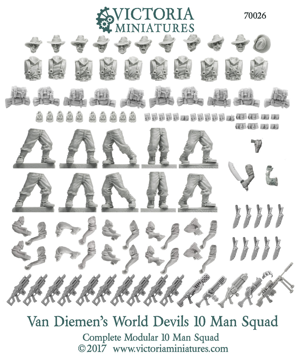 Van Diemen's World Devils 10 Man Squad.