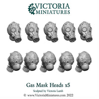 Gas Mask Heads x10