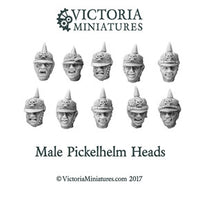 Male Pickelhelm Heads x10